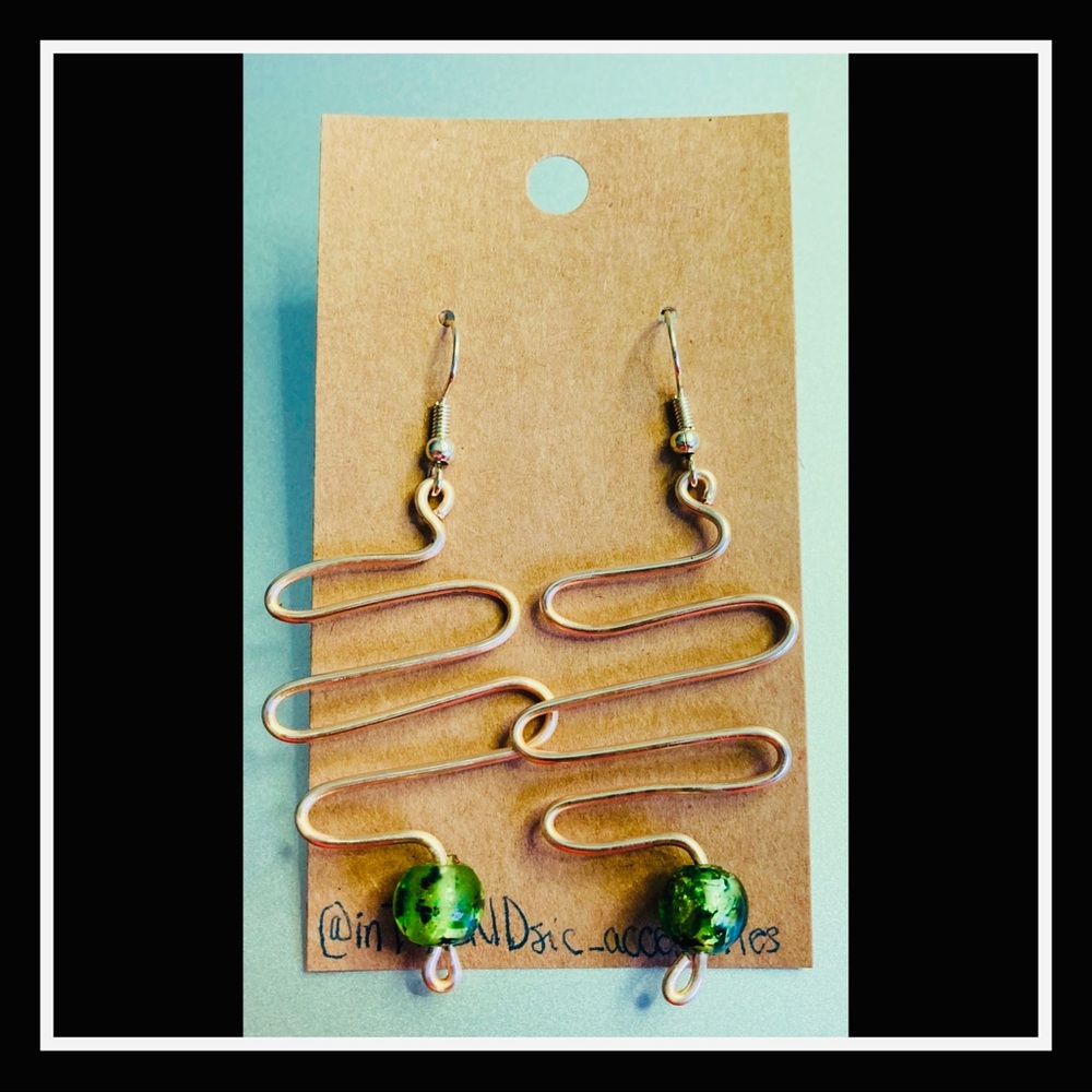 Slithering Snake Handmade Beaded Earrings